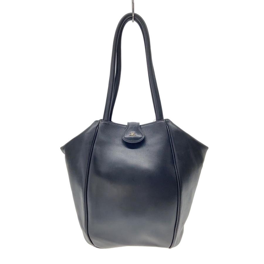 COURREGES ブラック ハンドバッグ Courreges◇ハンドバッグ/--/BLK/無地 : セカンドストリート