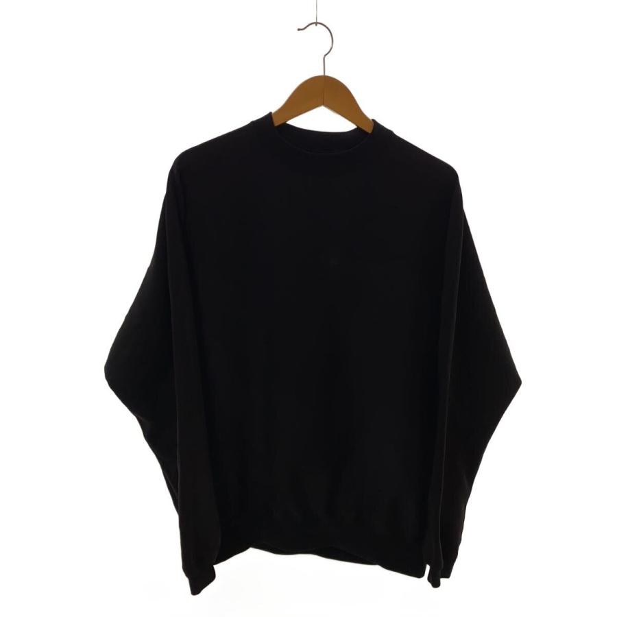 UNITED ARROWS & SONS◇長袖Tシャツ/M/ポリエステル/BLK/無地/5512-299 