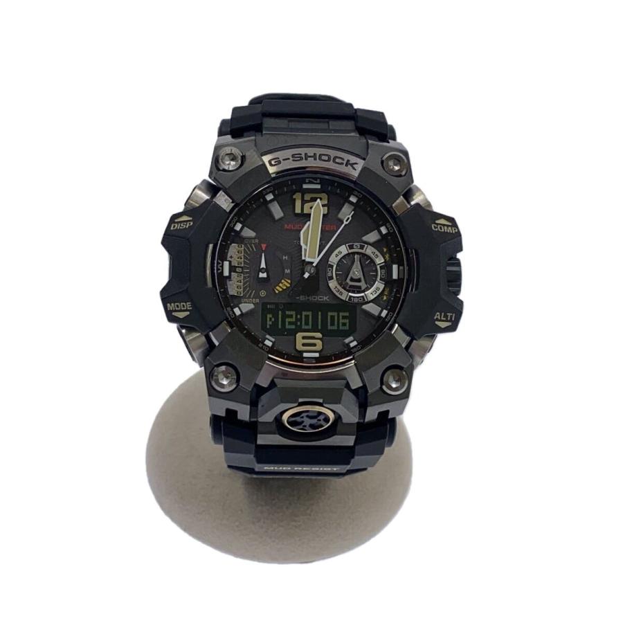 CASIO◇ソーラー腕時計_G-SHOCK/デジアナ/ラバー/BLK/BLK/GWG