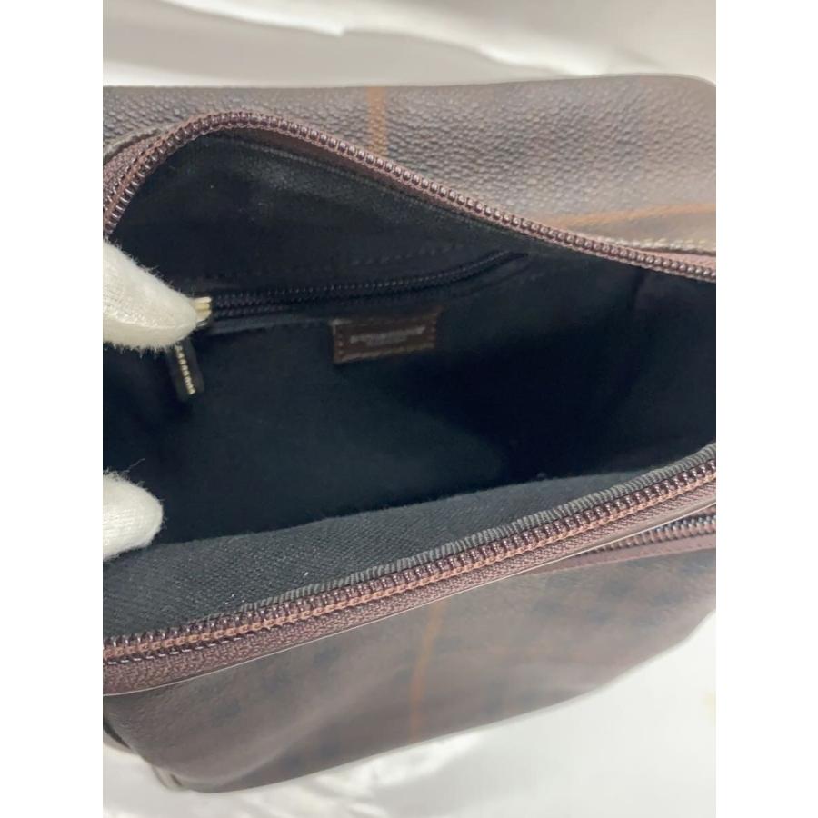 BURBERRY◇シャドーホース/ショルダーバッグ/PVC/BRW/チェック/BAL21
