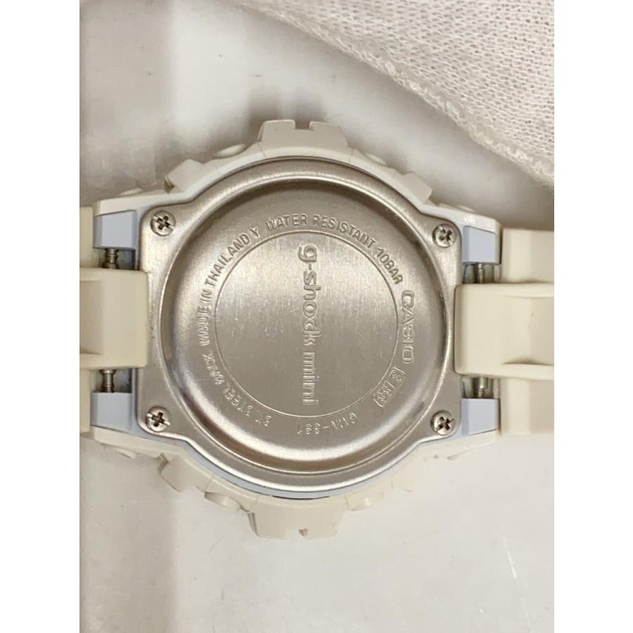 CASIO◇G-SHOCK mini/クォーツ腕時計/デジタル/ラバー/PNK/WHT/GMN-691
