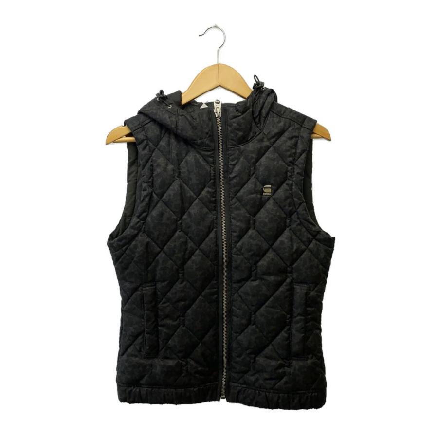 G-STAR RAW◇ダウンベスト/XS/ナイロン/BLK/カモフラ/D00798