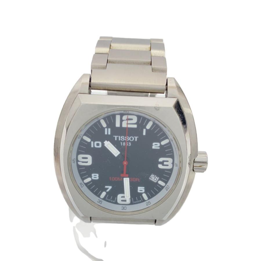 TISSOT クォーツ腕時計 TISSOT◇クォーツ腕時計/アナログ/BLK/SLV/TKS-BC : セカンド