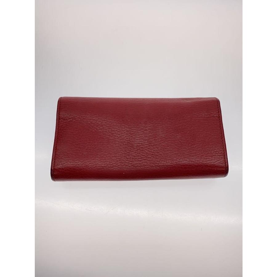 GUCCI◇長財布/レザー/RED/無地/レディース// : セカンドストリート