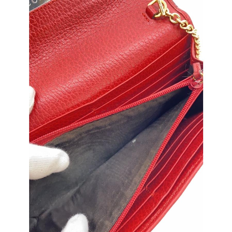 GUCCI◇長財布/レザー/RED/無地/レディース// : セカンドストリート