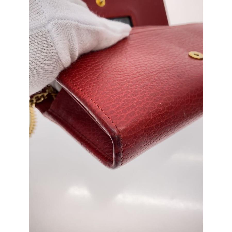 GUCCI◇長財布/レザー/RED/無地/レディース// : セカンドストリート