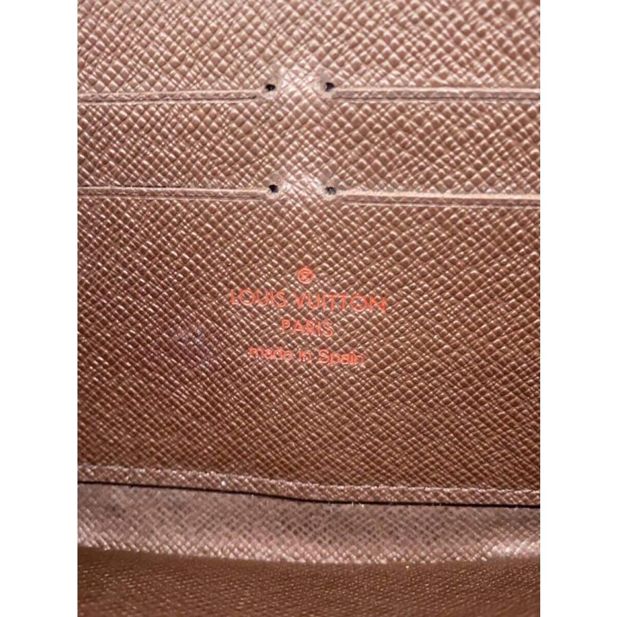 LOUIS VUITTON◇2)ジッピー・ウォレット_ダミエ・エベヌ_BRW_ブラウン