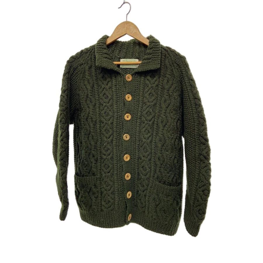 【希少】INVERALLAN 茶タグ ケーブル編みカーディガン カウチン INVERALLAN（インバーアラン） 長袖ニットカーディガン ARAN LUMBER
