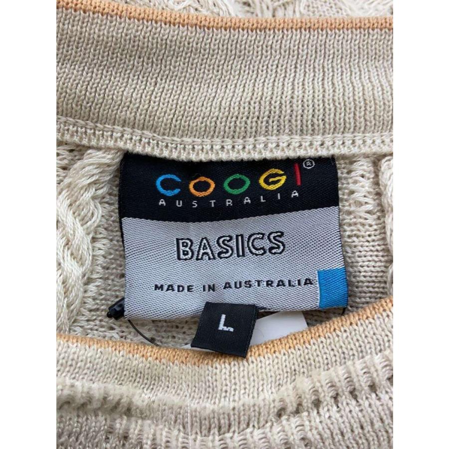 COOGI◇ニット・セーター(薄手)/L/コットン/BEG/無地 : セカンド COOGI◇ニット・セーター(薄手)/L/コットン/BEG/無地 : セカンド