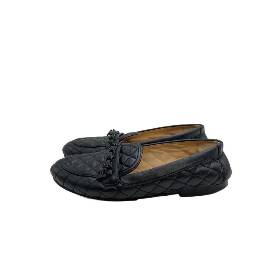 CHANEL◇ローファー/36/BLK/羊革/G37312 : セカンドストリートYahoo!店
