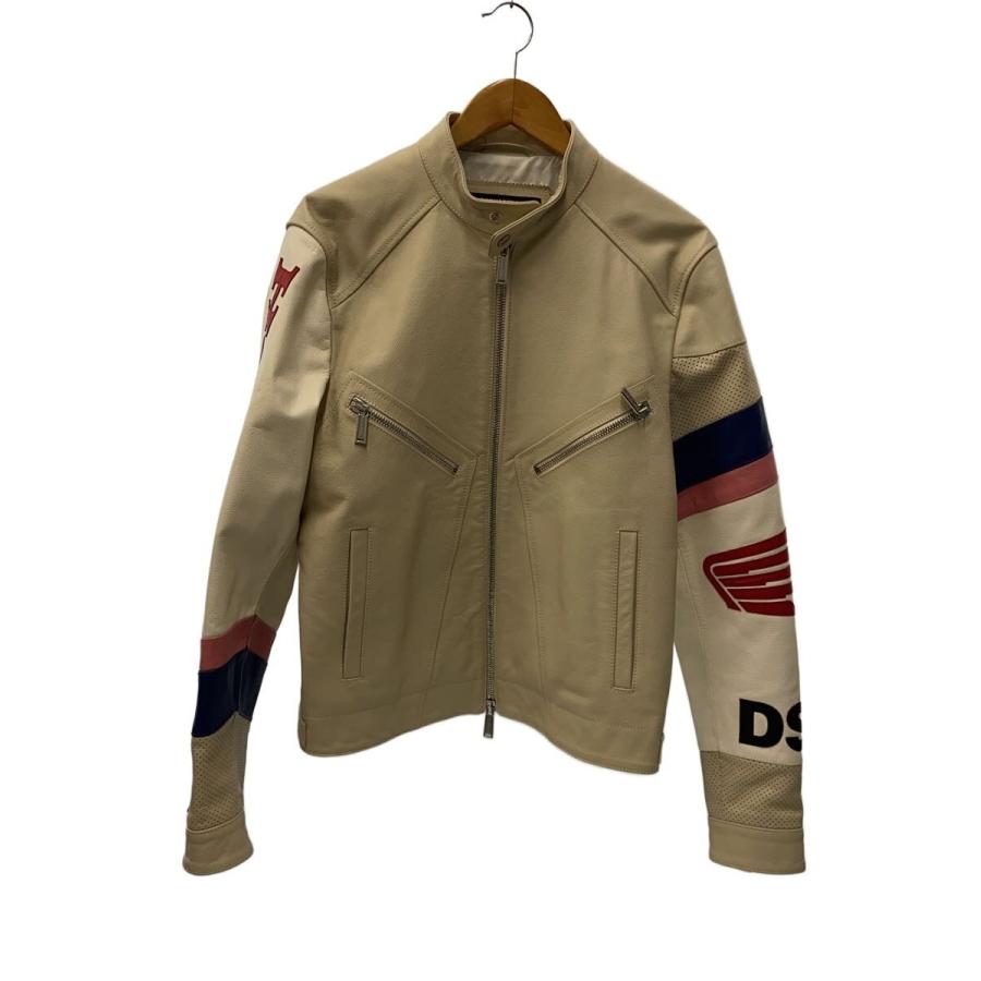 DSQUARED2◇×HONDA/シングルライダースジャケット/48/レザー/s71an0452 