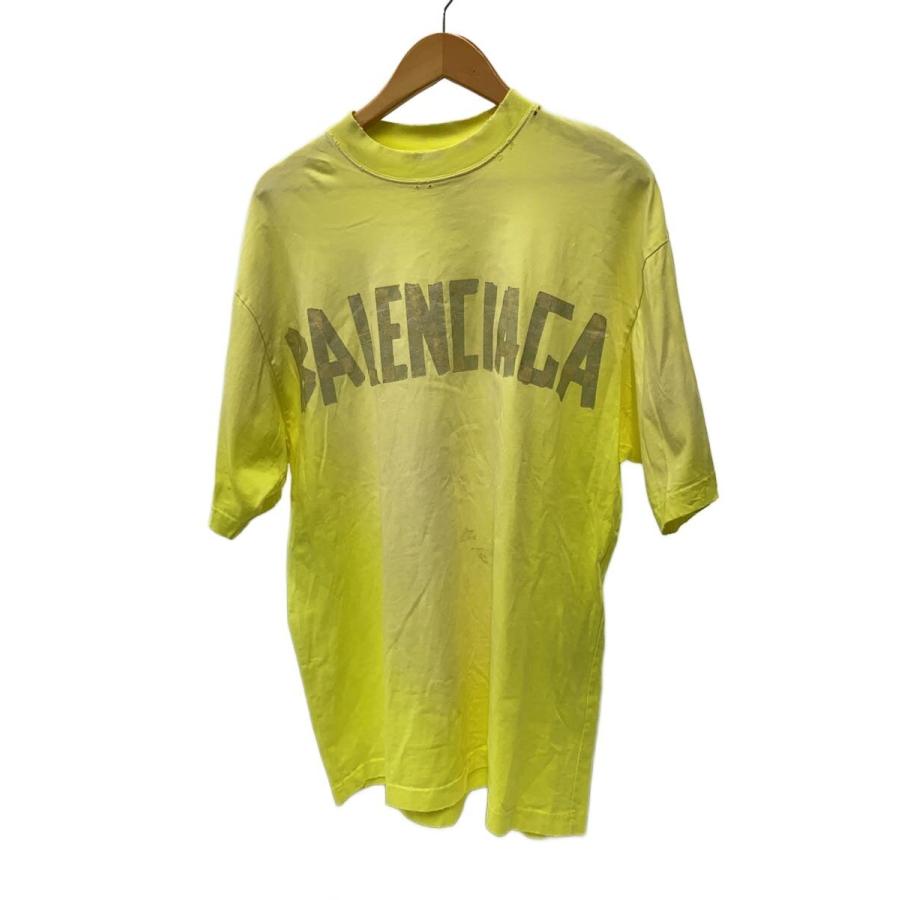 BALENCIAGA◇20SS/Tape Type Tシャツ/XS/コットン/YLW/TJ55 739784