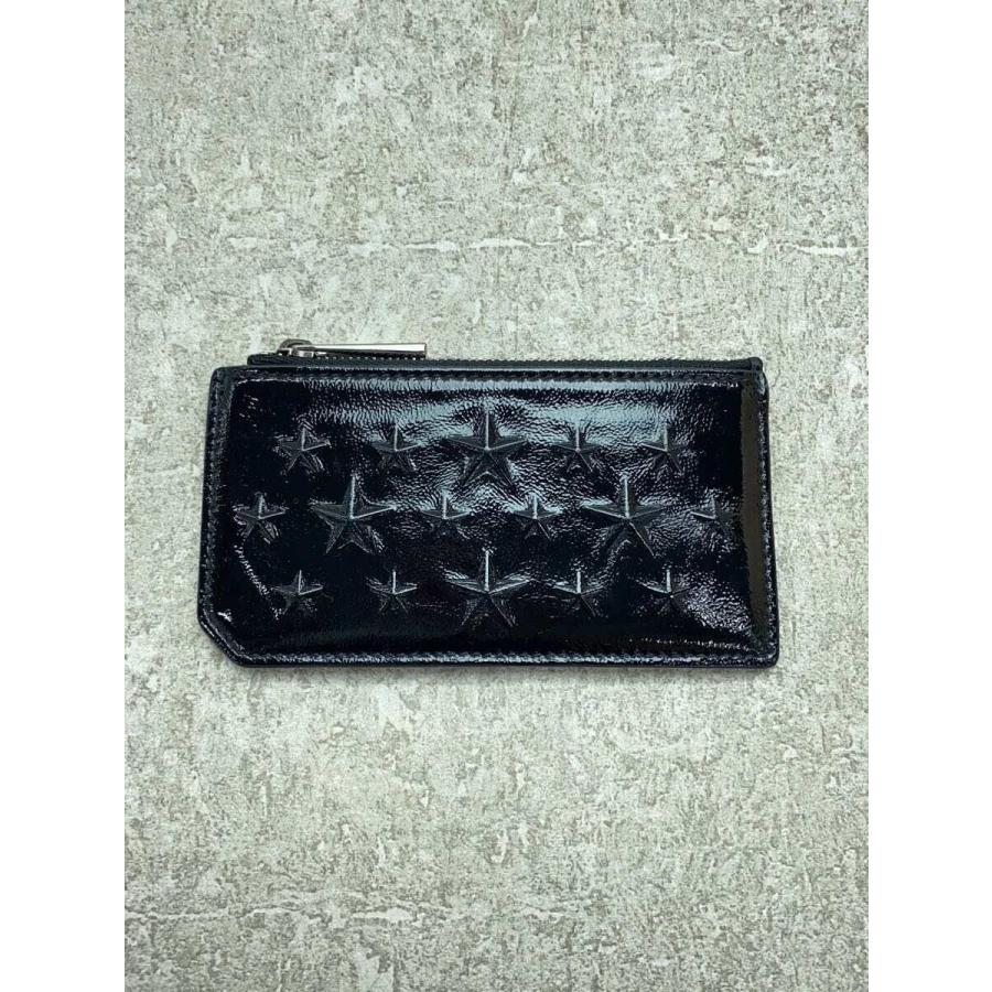 JIMMY CHOO◇フラグメントケース/カードケース/レザー/ブラック/メンズ