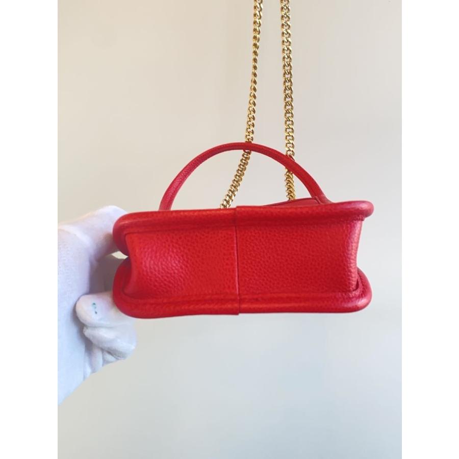 LONGCHAMP◇ルフローネ/XS/ゴールドチェーン/2WAYショルダーバッグ