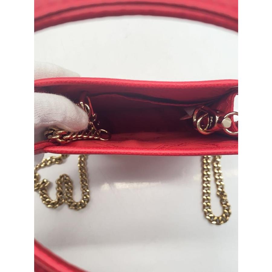 【美品】Longchamp ハンドバッグ ショルダーバッグ 牛革バッグ 赤 LONGCHAMP◇ルフローネ/XS/ゴールドチェーン/2WAYショルダーバッグ