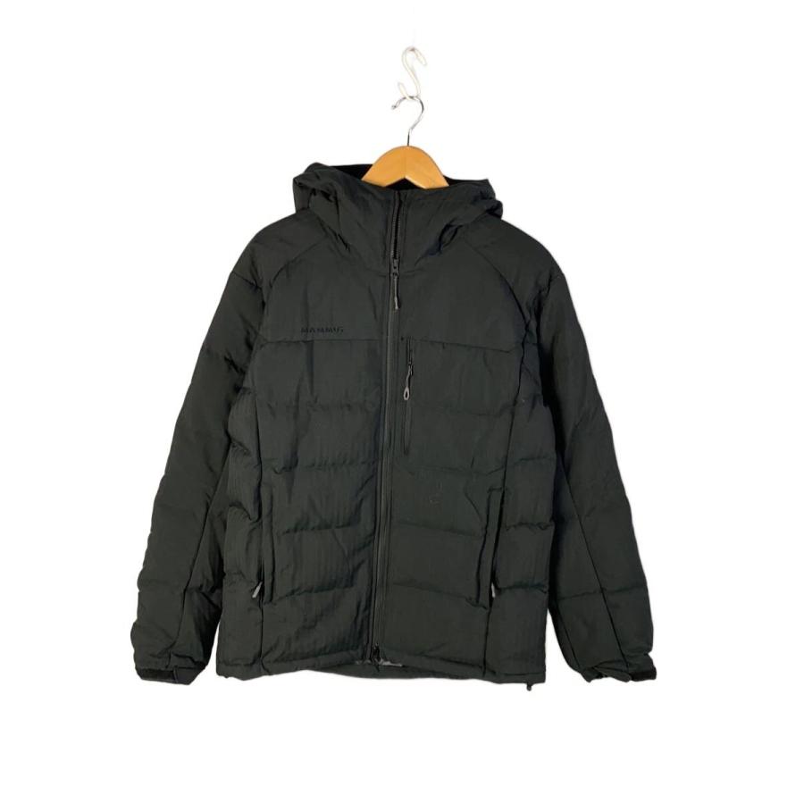 MAMMUT◇Hooded Jacket/ダウンジャケット/M/ナイロン/BLK/無地/1013 