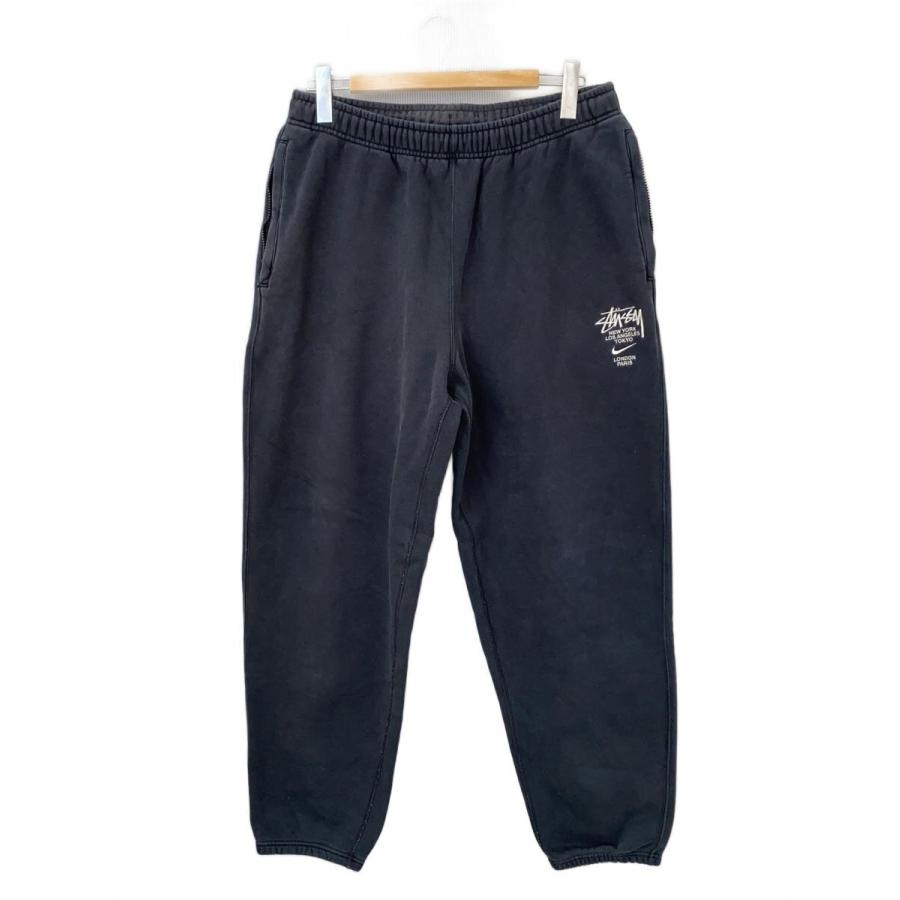 NIKE◇×STUSSY/Fleece Sweat Pants/L/コットン/BLK/DC4227-010