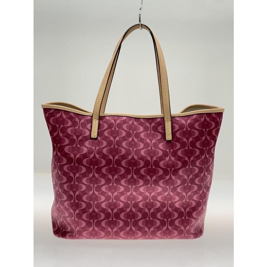 COACH◇トートバッグ_シグネチャー/キャンバス/RED// : セカンド