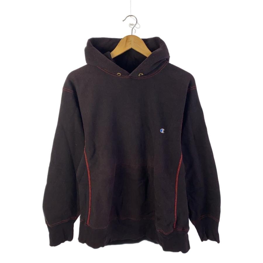 Champion◇パーカー/L/コットン/80S/リバースウィーブ/後染め/目有り