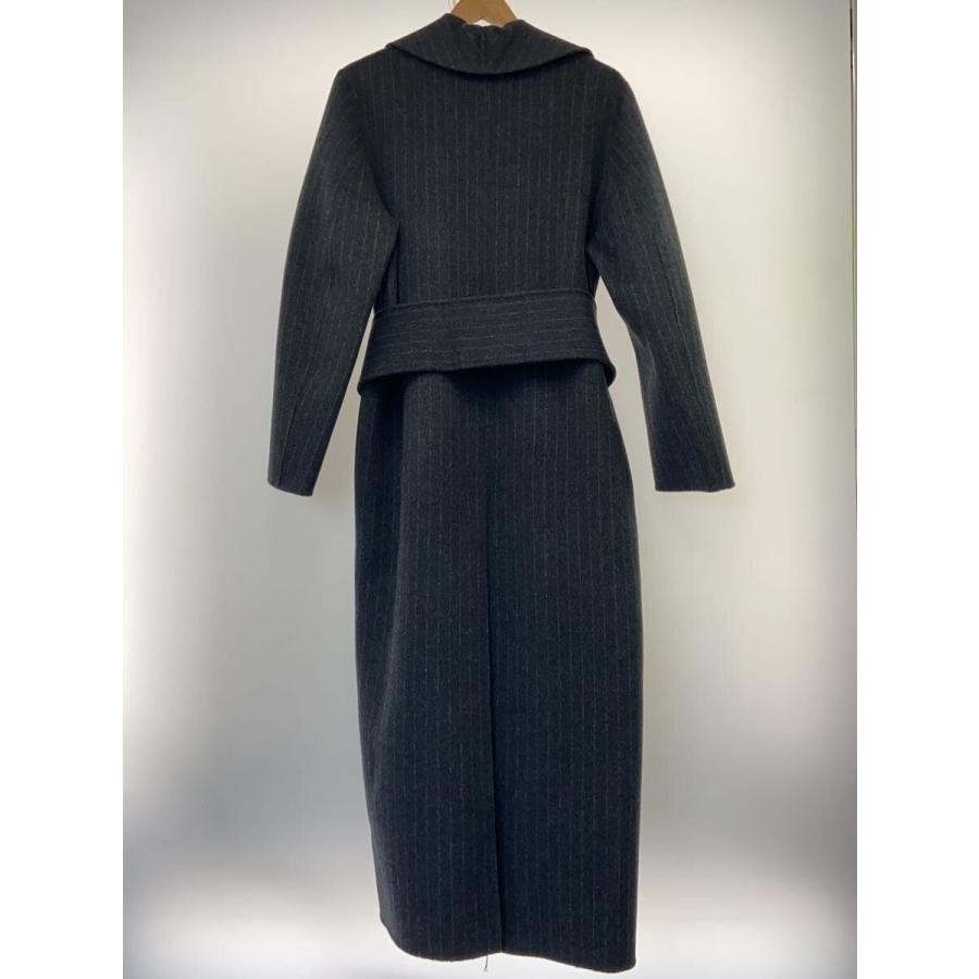 TOTEME◇ROBE COAT/コート/36/ウール/グレー/ストライプ/224-1005-720