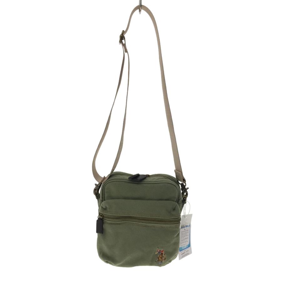 U.S.POLO ASSN.◇ショルダーバッグ/コットン/KHK/USPA-2647