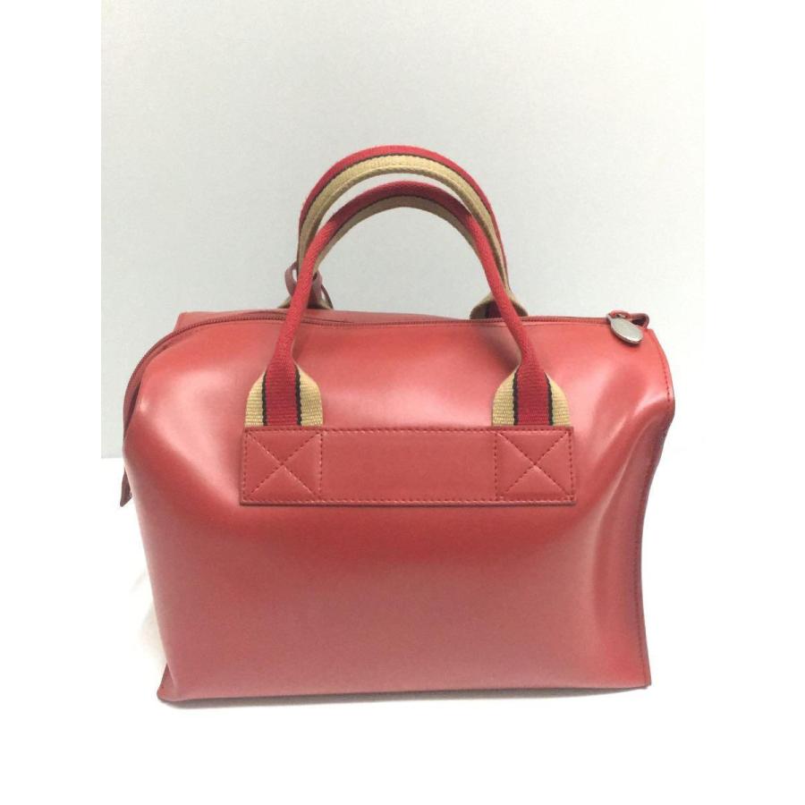 日本正式代理店 FURLA◆ハンドバッグ/レザー/RED/無地