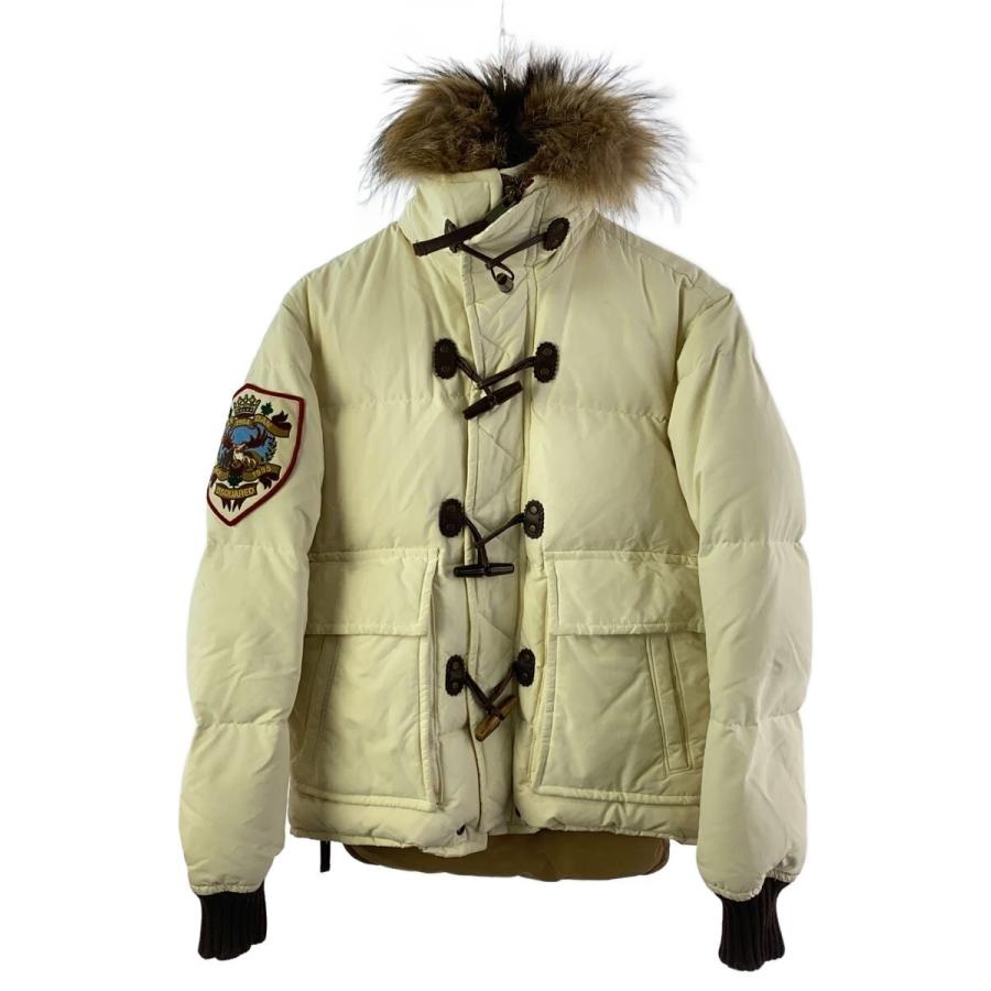 DSQUARED2◇ダウンジャケット/44/コットン/WHT/無地/REAL DOWN
