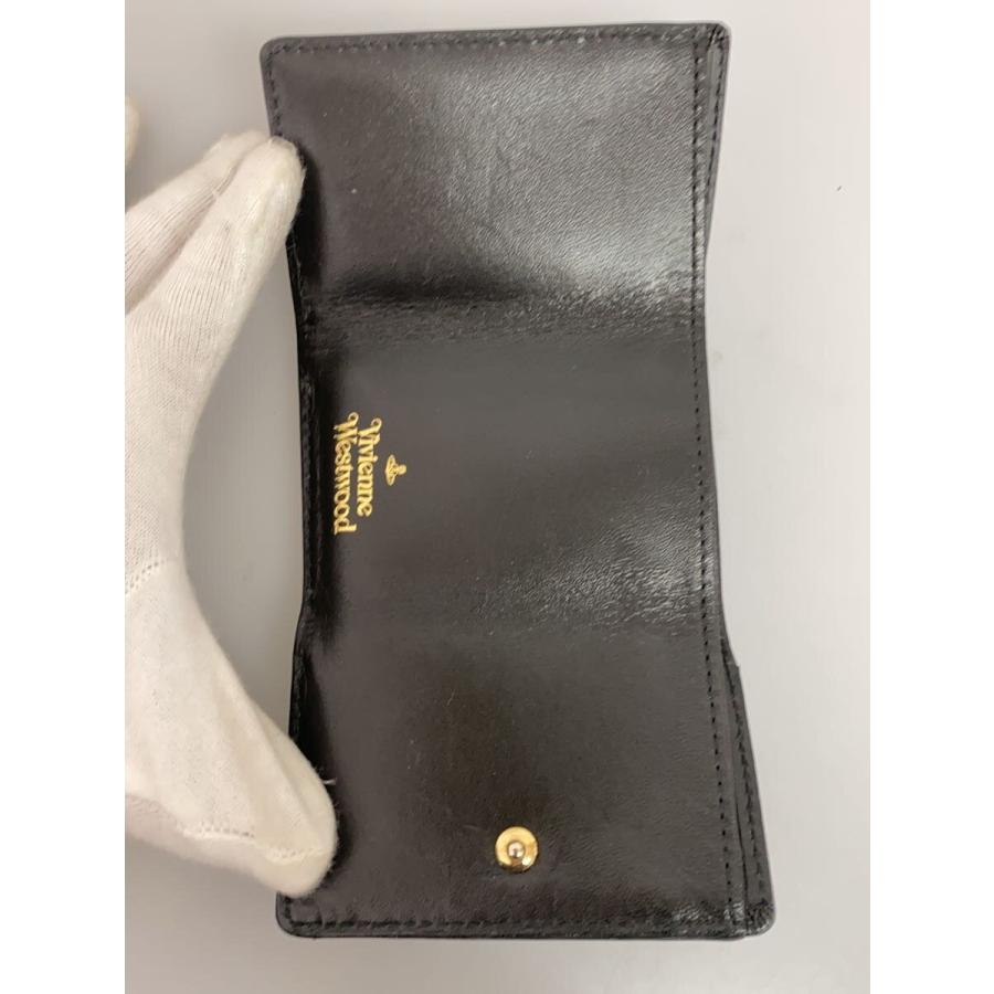 Vivienne Westwood◇ヴィンテージ WATER ORB/3つ折り財布/レザー Vivienne Westwood◇ヴィンテージ WATER ORB/3つ折り財布/レザー