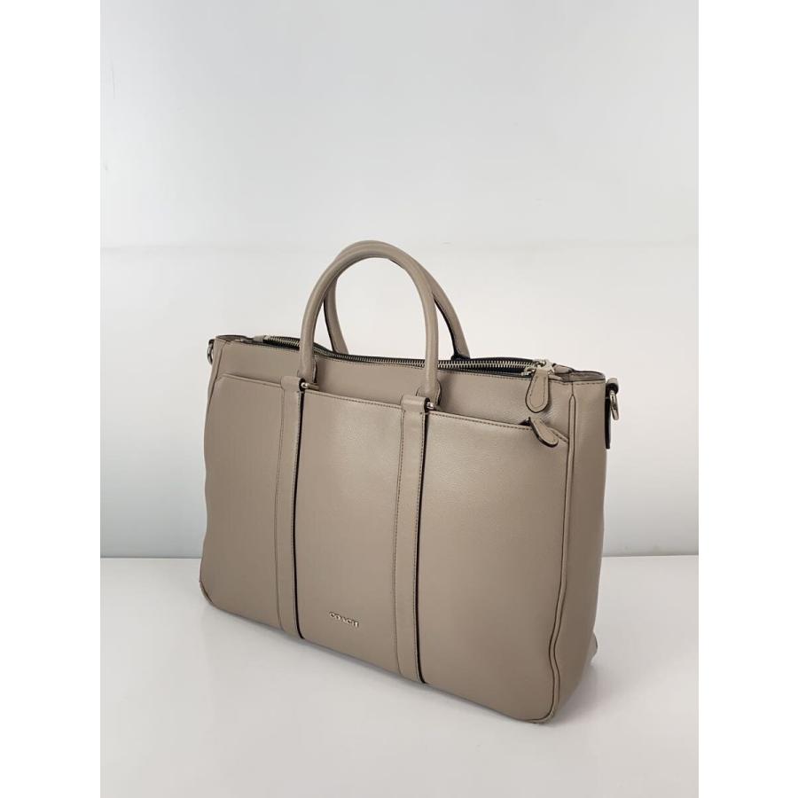 COACH◇ビジネスバック/トートバッグ/グレージュ/レザー/F71695 