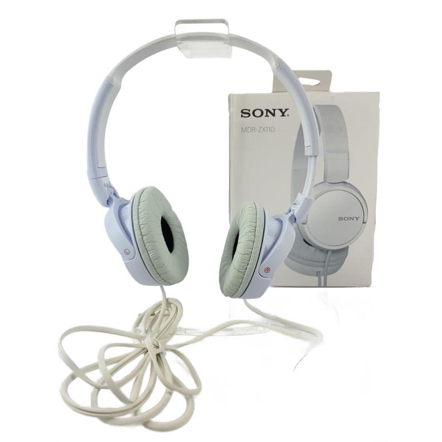 SONY◇イヤホン・ヘッドホン/有線/折りたたみ/MDR-ZX110 (W)/[ホワイト