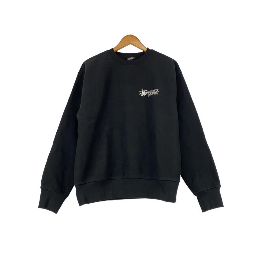 STUSSY◇Superior Quality Crew/スウェット/S/コットン/BLK/1915058