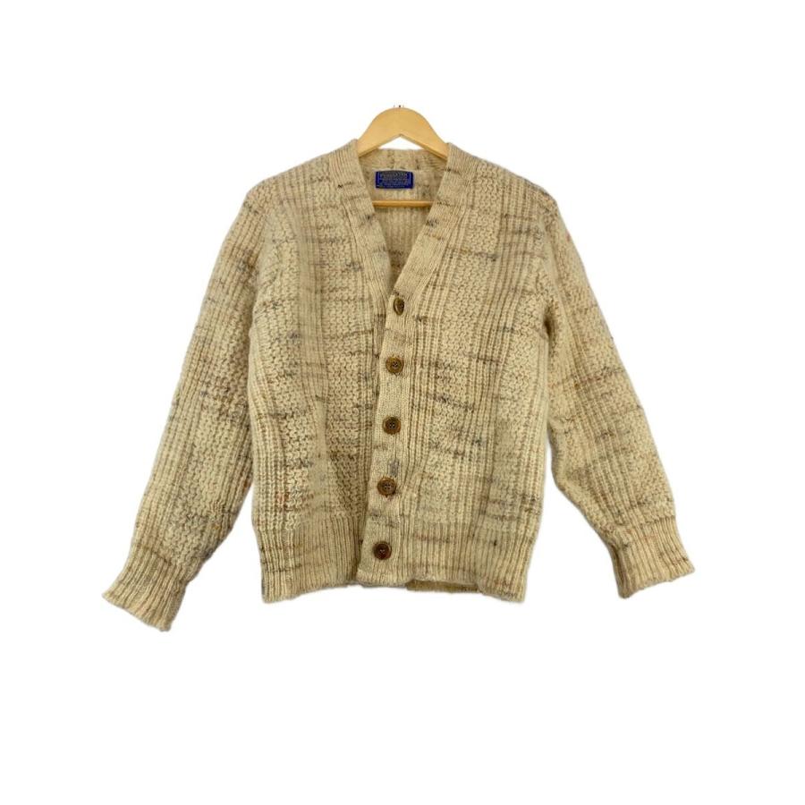 PENDLETON◇70s/カーディガン(厚手)/USA製/M/ウール/BEG/USA製/70s 