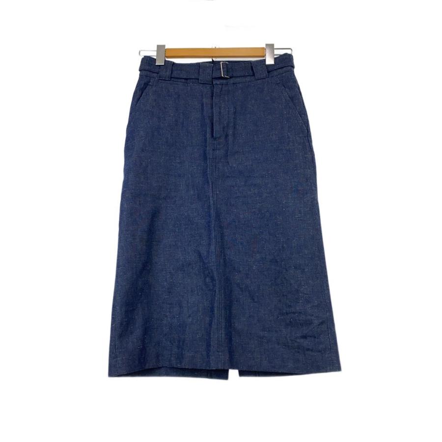 FUMIKA UCHIDA◆NEPPED DENIM BELTED SKIRT/スカート/36/IDG/FU-V-SK003
