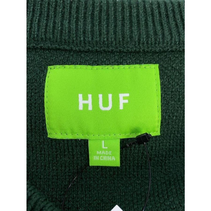 HUF◆セーター(厚手)/L/アクリル/GRN/snowman crew sweater｜ssol-shopping｜03