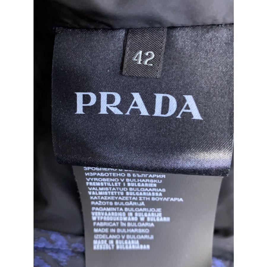 PRADA◇ダウンジャケット/42/ナイロン/NVY/千鳥格子/290671 1HV5 F0021