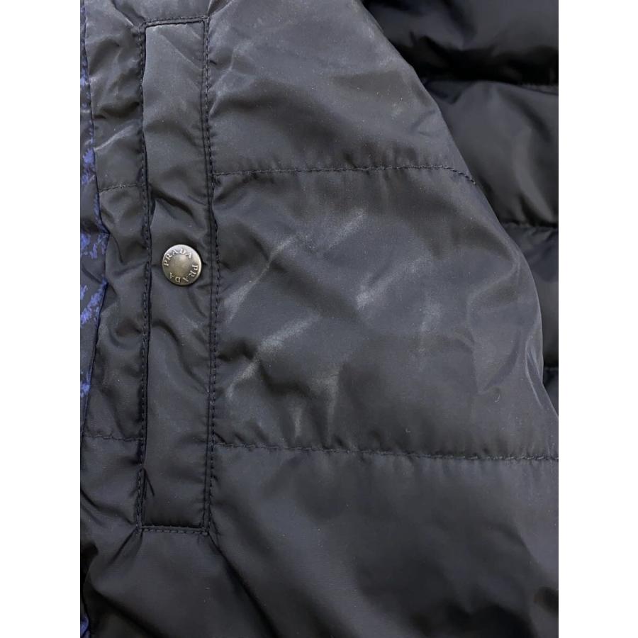 PRADA ダウンジャケット 42 PRADA◇ダウンジャケット/42/ナイロン/NVY/千鳥格子/290671 1HV5