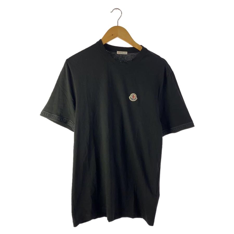 MONCLER◇MAGLIA T-SHIRT /Tシャツ/L/コットン/BLK/無地/G20918C00026 
