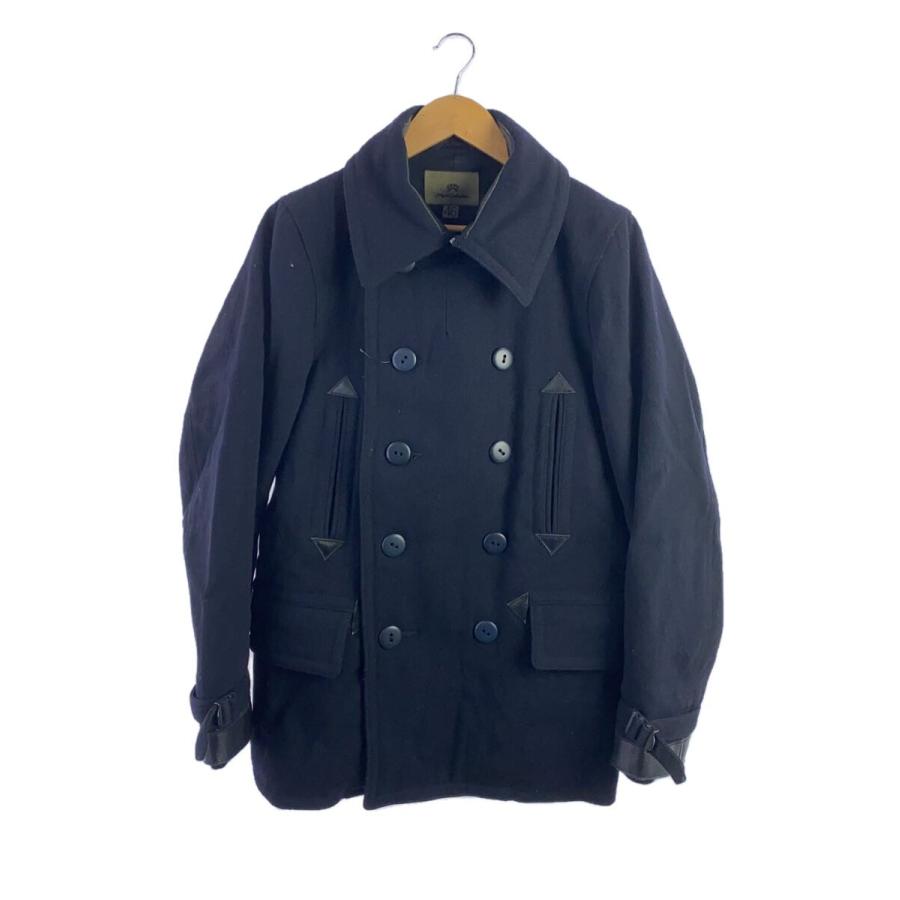 ＝週末限定価格！＝ナイジェルケーボン　メルトンピーコート　サイズ46 ブラック Nigel Cabourn◇MULITARY PEA COAT/ピーコート/46/ウール/NVY