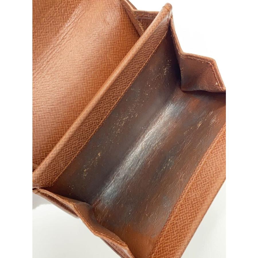 LOUIS VUITTON◇ポルト・モネ・プラ_モノグラム・キャンバス_BRW/PVC