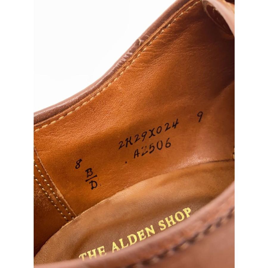 Alden◆WHISKEY/ウイスキーコードバン/パンチドキャップトゥ/US8/BRW/レザー/A2506//の画像