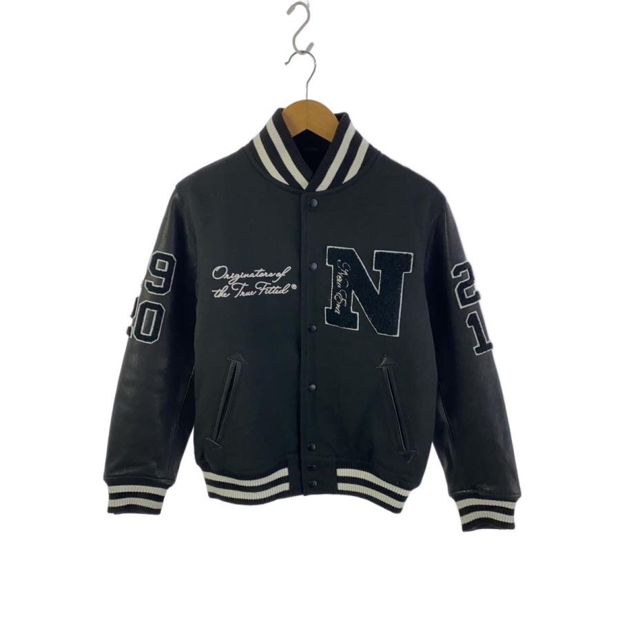 NEW ERA◇スタジャン/袖レザー/フルパッチ/サガラワッペン/S/ウール