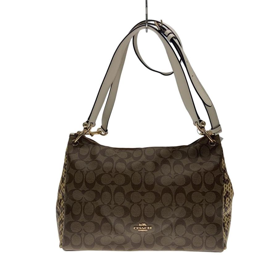 COACH◇シグネチャー柄×パイソン柄 /ショルダーバッグ/--/F68093