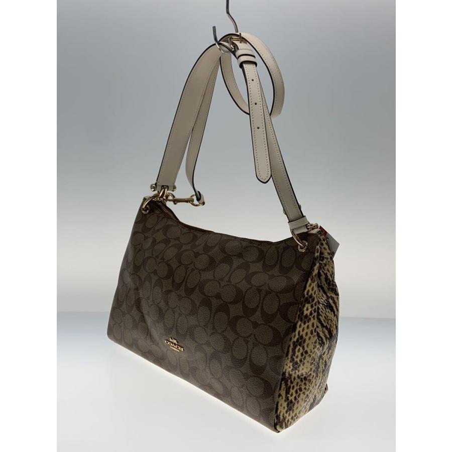 COACH◇シグネチャー柄×パイソン柄 /ショルダーバッグ/--/F68093