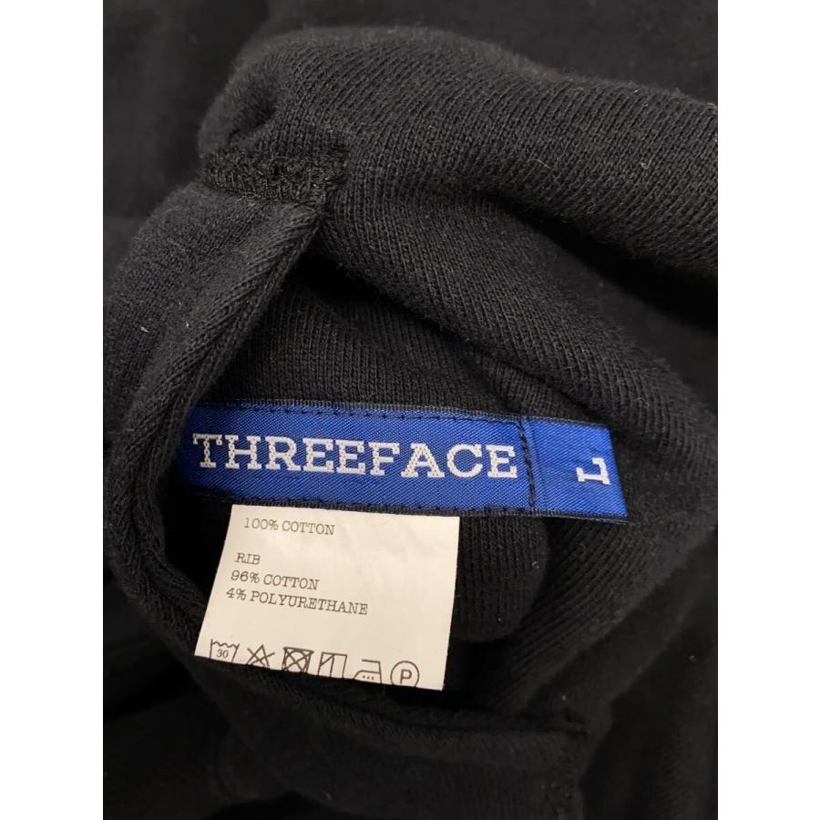 THREE FACE◇パーカー/後付け/ダブルフェイス/L/コットン/BLK 