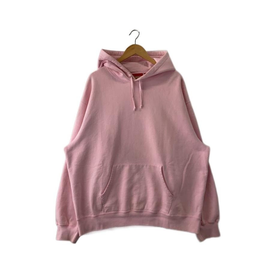 Supreme◇Satin Applique Hooded Sweatshirt/XL/コットン/PNK/無地