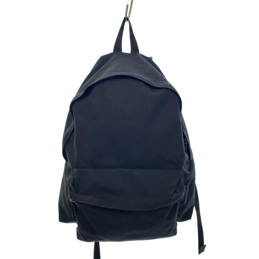 COMME des GARCONS◇リュック/ホースレザーショルダー/キャンバス/BLK