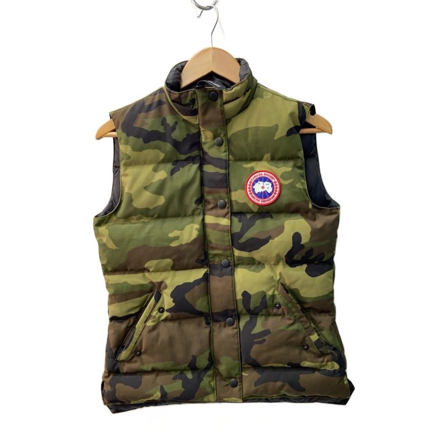 CANADA GOOSE◇ダウンベスト/S/ナイロン/GRN/カモフラ/12T-02103015