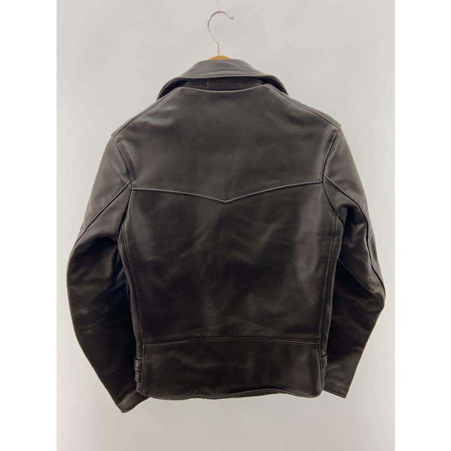 666 Leather Wear◇ダブルライダースジャケット/34/牛革/BLK/無地