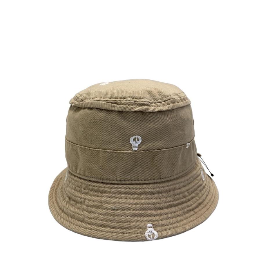 STUSSY◇00s/バケットハット/--/コットン/BEG/無地/メンズ : セカンド
