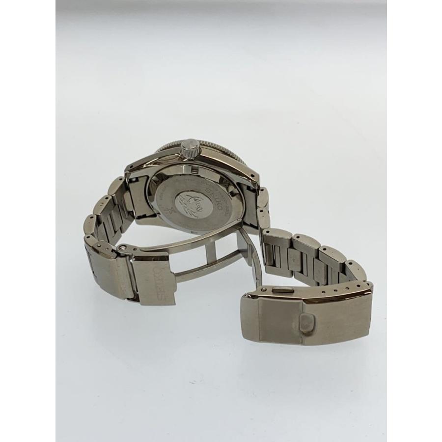 SEIKO◇自動巻腕時計/アナログ/ステンレス/BLK/SLV/6R35-00P0